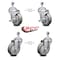 Service Caster 4 Inch Gray Polyurethane Wheel Swivel 1/2 Inch Threaded Stem Caster Brakes, 2PK SCC-TS20S414-PPUB-TLB-121315-2-S-2 - alternate 3